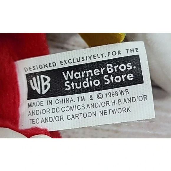 Warner Bros Plush Marvin The Martian Stuffed Animal Beanbag Toy Green Red 10.5" - Picture 6 of 6